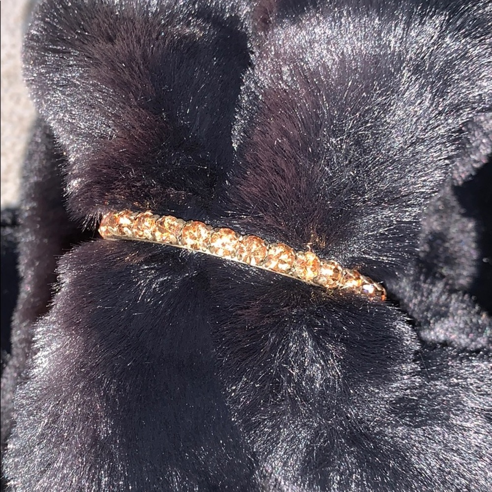 J Crew Cuff Bracelet - Rose Colored Glass Stones